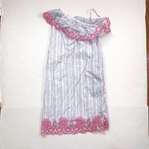 Vineyard Vines Off-Shoulder Embroidered Sun Dress, Size 12